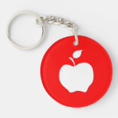 Rode en witte appel sleutelhanger (Voorkant)