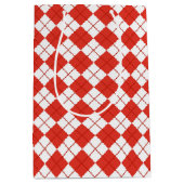 Rode en witte argylecadeautas medium cadeauzakje (Voorkant)