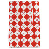 Rode en witte argylecadeautas medium cadeauzakje (Achterkant)