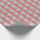 Rode en witte Bingo Kaarten Cadeaupapier (Hoek)