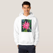 Rode en witte bloem hoodie (Voorkant volledig)