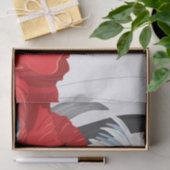 Rode en Witte Bloemen Dagen en papavers Tissuepapier (Geschenk)