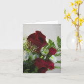 Rode en Witte bloemen-Lege Kaart (Gele Bloem)