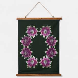 Rode en witte bloemen paar abstracte kunst  hangend wandkleed