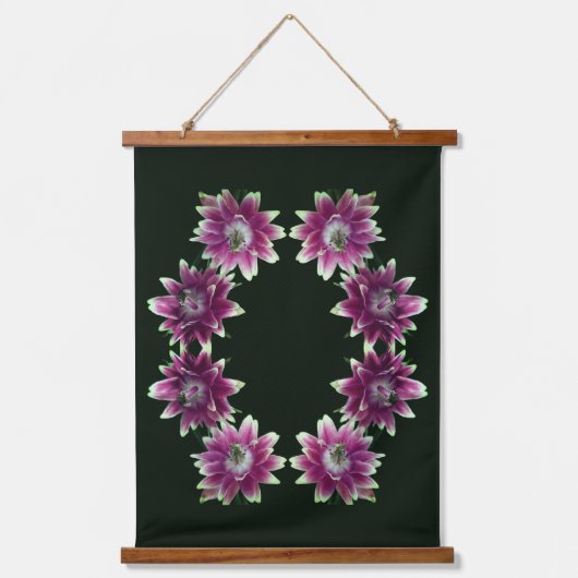 Rode en witte bloemen paar abstracte kunst  hangend wandkleed (Voorkant)