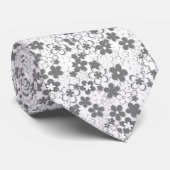 Rode en witte bloemen stropdas (Opgerold)