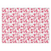 Rode en witte bloemen tafelkleed (Voorkant (Horizontaal))