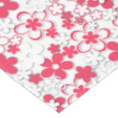 Rode en witte bloemen tafelkleed (Gekanteld)