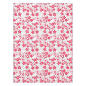 Rode en witte bloemen tafelkleed (Voorkant)