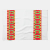 Rode en witte bloemige handdoek (Horizontaal)