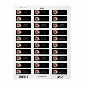 Rode en Witte Boeket  Etiket (Full Sheet)