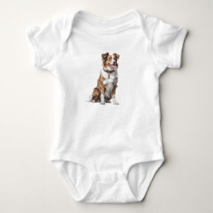 Rode en witte Border Collie Boerderij Dog Romper