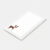 Rode En Witte Boston Terrier Cartoon Hond & Pootaf Post-it® Notes (Schuin)