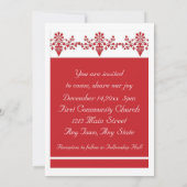 Rode en Witte bruiloft Kaart (Achterkant)