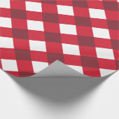 Rode en witte buffelplaat cadeaupapier (Hoek)