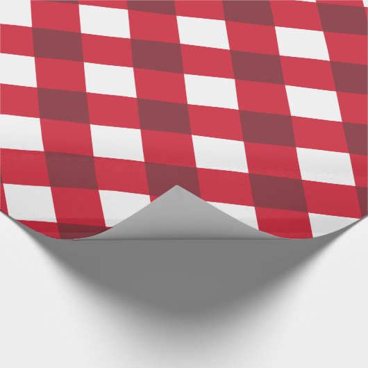 Rode en witte buffelplaat cadeaupapier (Hoek)