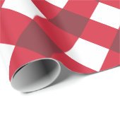 Rode en witte buffelplaat cadeaupapier (Rol Hoek)