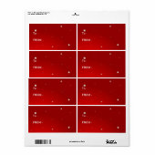 RODE EN WITTE Cadeaubandje LABELS (Full Sheet)