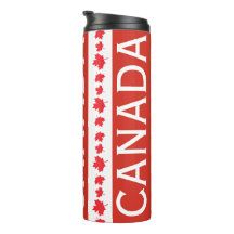 Rode en Witte Canada Tumbler – Esblad Patroon