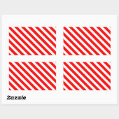 Rode en witte Candy Cane Stripes Sticker (Vel)