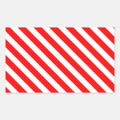 Rode en witte Candy Cane Stripes Sticker (Voorkant)