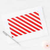 Rode en witte Candy Cane Stripes Sticker (Envelop)