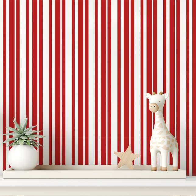 Rode en Witte Candy Stripe Behang (Creator heeft geüpload)