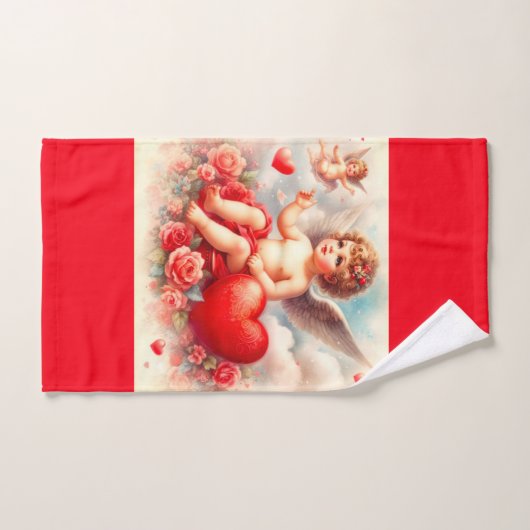 Rode en witte Cherub Angels Bad Handdoek (Handdoek)