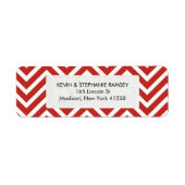 Rode en witte Chevron Etiket (Voorkant)