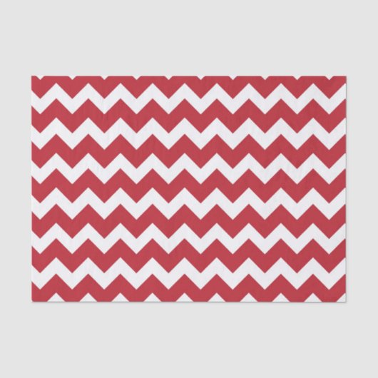 Rode en witte Chevron Stripe Tissuepapier (Voorkant)