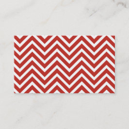 Rode en witte Chevron Stripes Visitekaartje