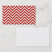 Rode en witte Chevron Stripes Visitekaartje (Voorkant / Achterkant)