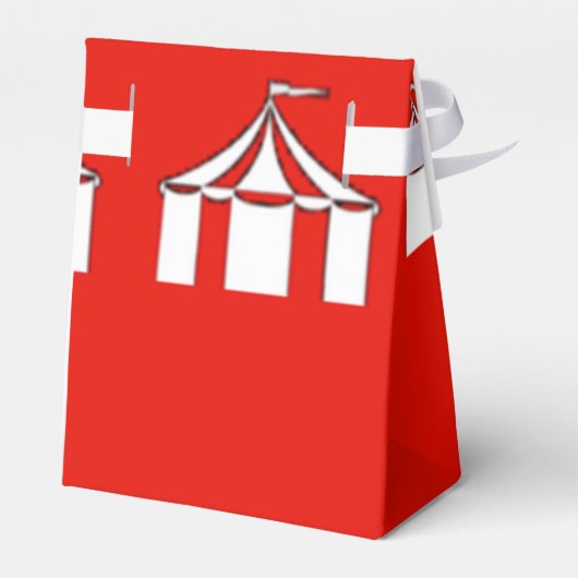 Rode en witte cirkeltenten bedankdoosjes (Achterkant)