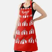 Rode en witte cirkeltenten schort (Insitu)