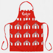 Rode en witte cirkeltenten schort (Voorkant)