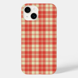 Rode en witte clan Plaid Tartan Case-Mate iPhone 14 Hoesje
