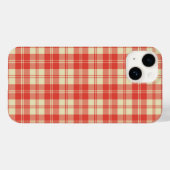 Rode en witte clan Plaid Tartan Case-Mate iPhone Case (Achterkant (horizontaal))