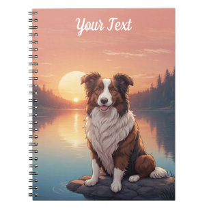 Rode en Witte Collie bij het Meer Notitieboek