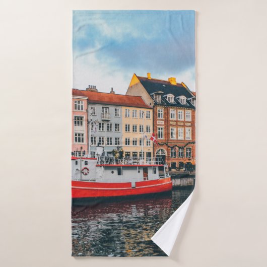 RODE EN WITTE CONCRETE BOUWEN BADHANDDOEK (Badhanddoek)