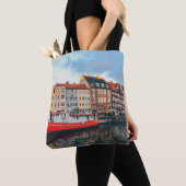 RODE EN WITTE CONCRETE BOUWEN TOTE BAG (Dichtbij)