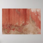 RODE EN WITTE CONCRETE WALEN POSTER (Voorkant)