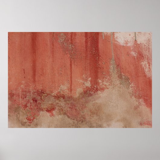 RODE EN WITTE CONCRETE WALEN POSTER (Voorkant)