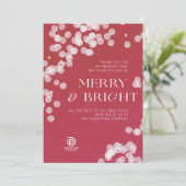 Rode en witte Confetti Corporate Holiday Kaart (Staand voorkant)