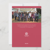 Rode en witte Confetti Corporate Holiday Kaart (Achterkant)