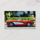 Rode en witte Corvette Convertibe - Platina Visitekaartje (Achterkant)