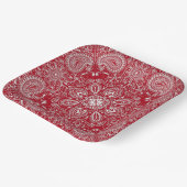 Rode en witte cowboy papieren bordje (Gebogen)