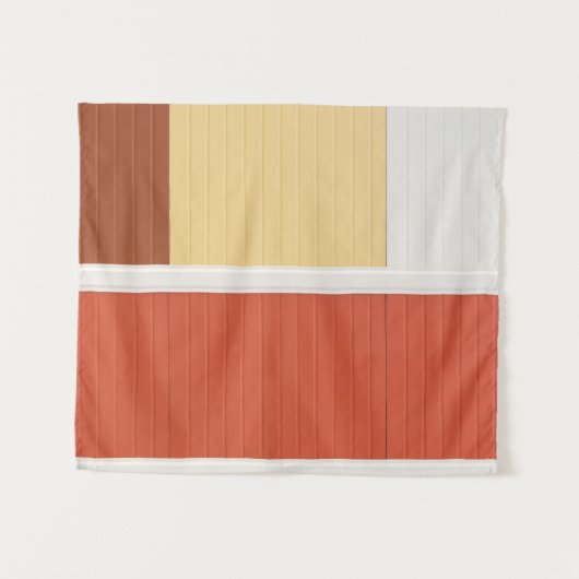 Rode en witte deur wandkleed (Voorkant (horizontaal))