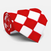 RODE EN WITTE DIAMOND-STROPDAS STROPDAS (Opgerold)