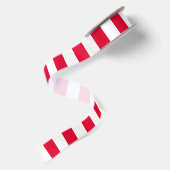 Rode en Witte Dikke Strepen Satijnen Lint (Achterkant)