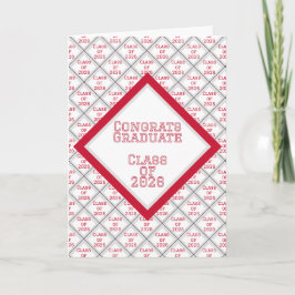 Rode en Witte Diploma Card | 2026 Kaart